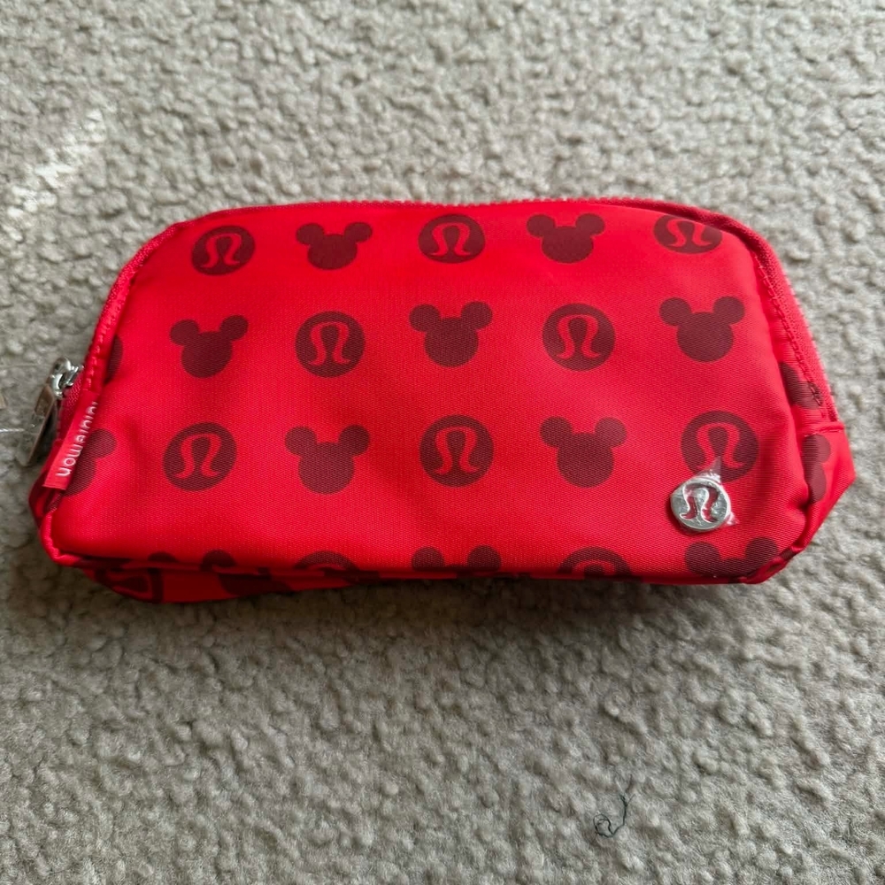 Lululemon Red Disney Mickey Mouse Belt Bag Pouch Limited Edition